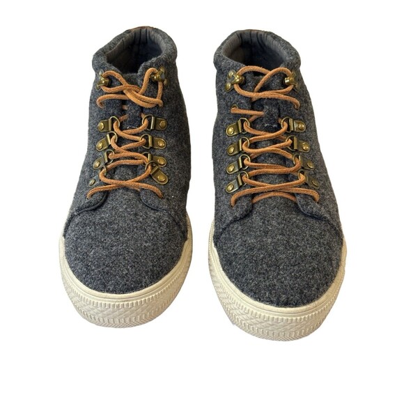 Band of Gypsies Dove Wool Blend High Top Sneakers Size 10 Gray Brown NEW - Picture 4 of 10
